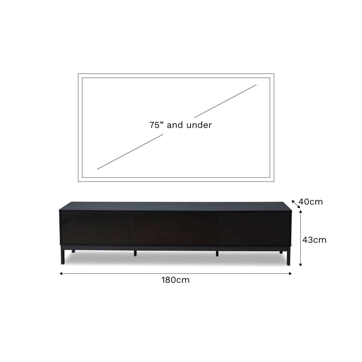 Zander Entertainment Unit - Black | Home Furniture