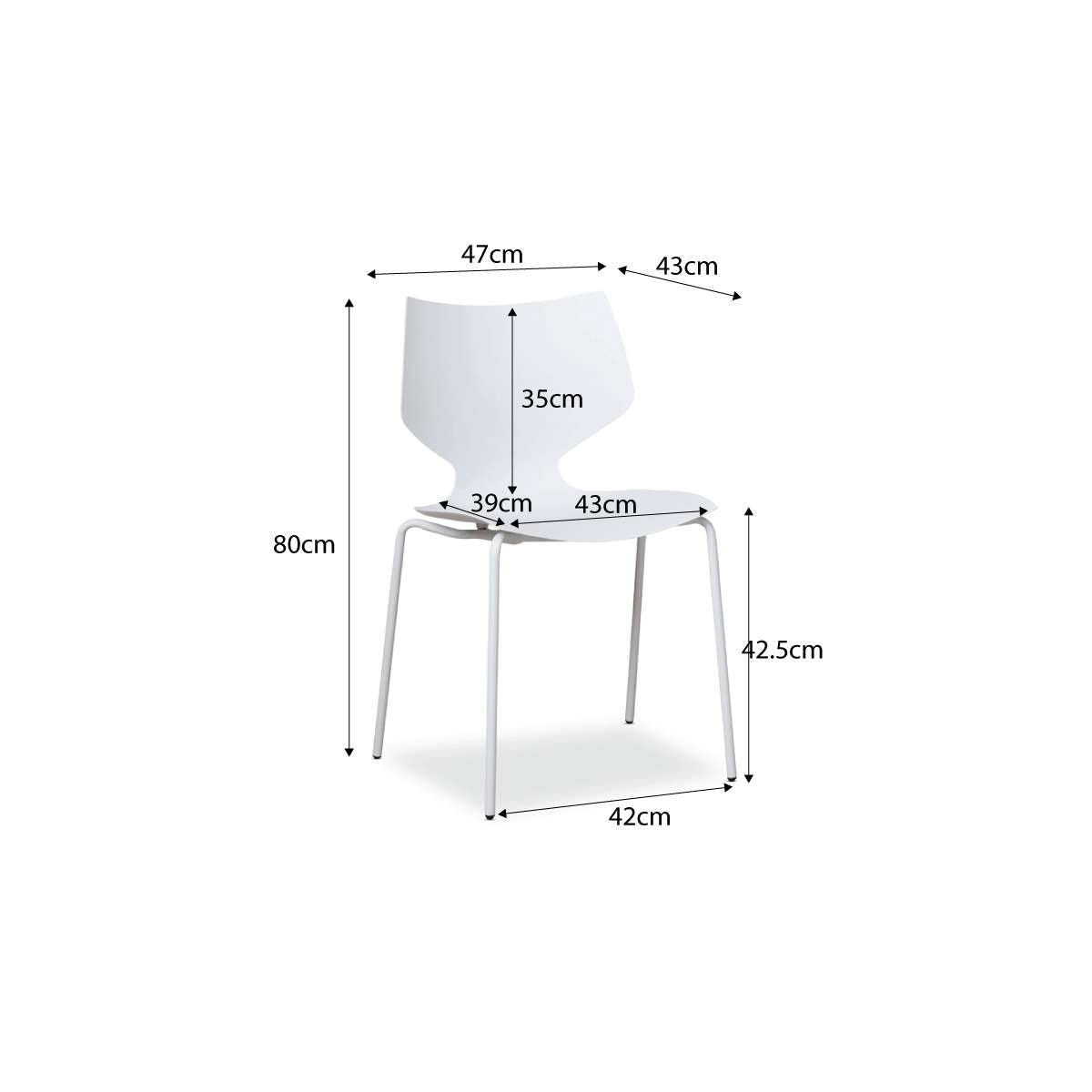 Pia Dining Chair White Set of 2 | Home Furniture | Mocka NZ