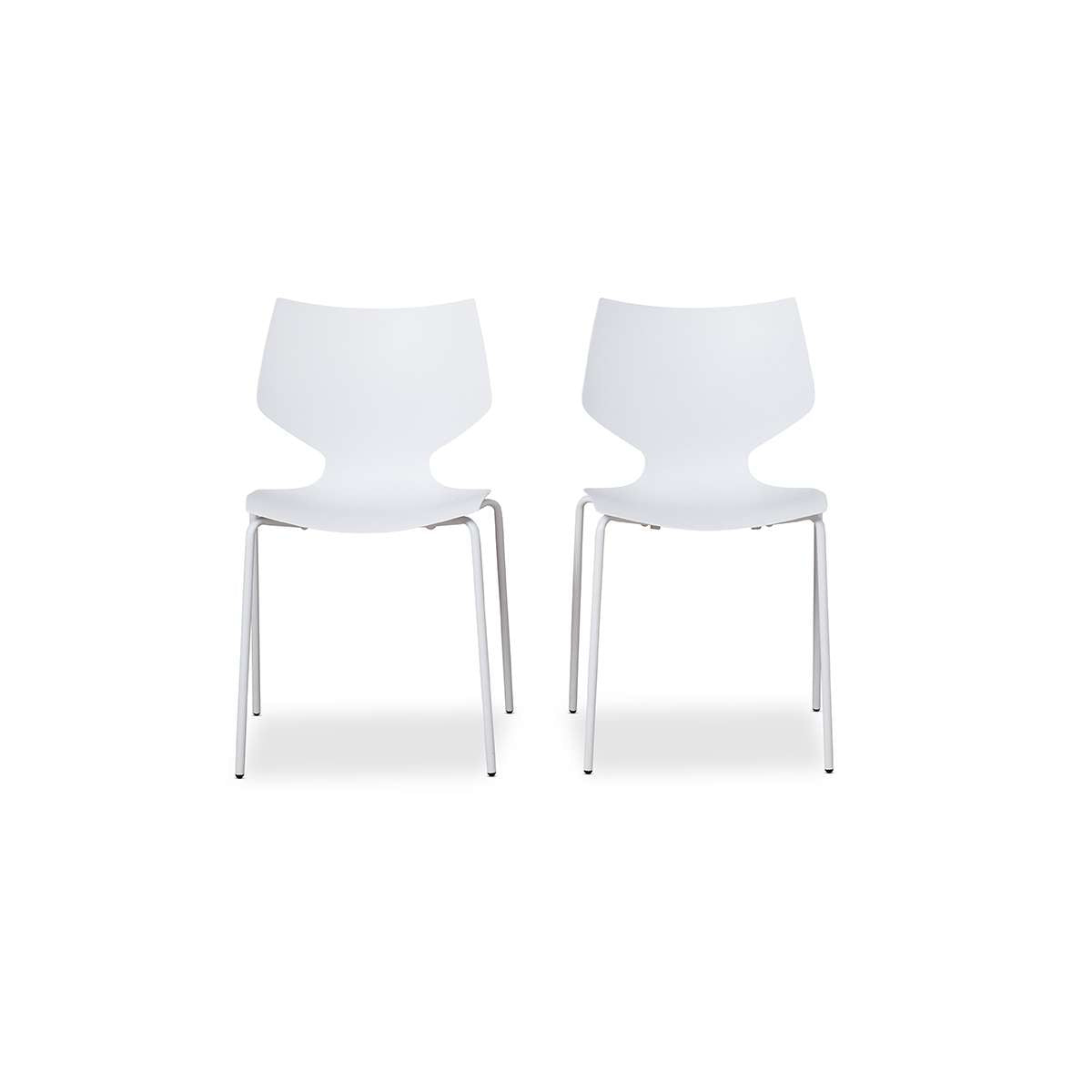 Pia Dining Chair White Set of 2 | Home Furniture | Mocka NZ