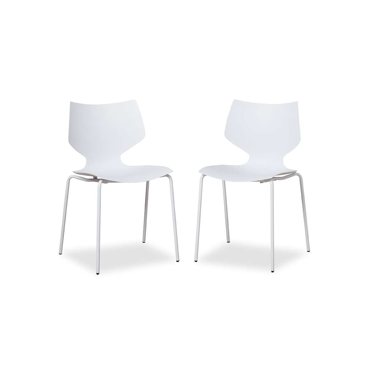 Pia Dining Chair White Set of 2 | Home Furniture | Mocka NZ