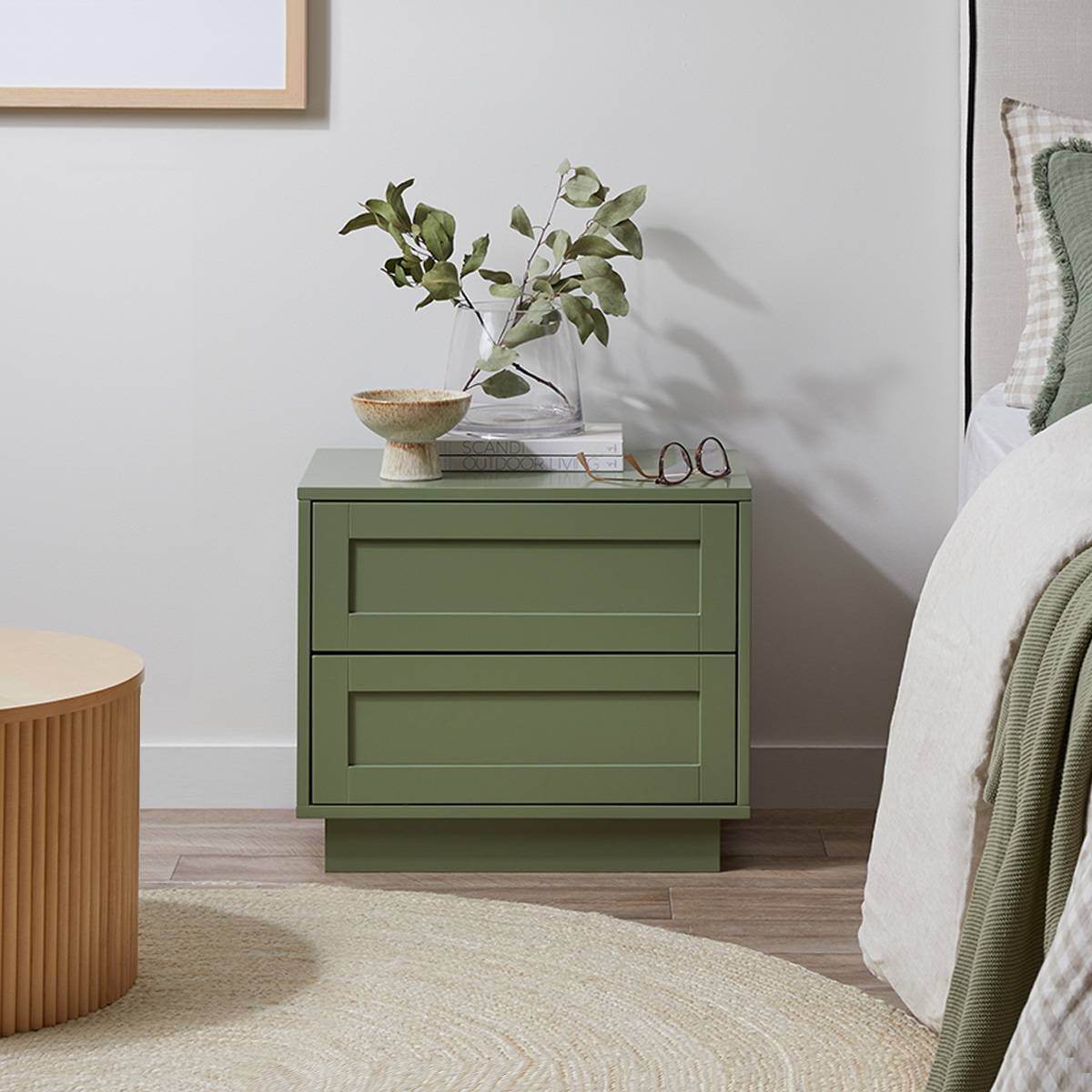 Eros Bedside Table - Sage Green | Bedroom Furniture