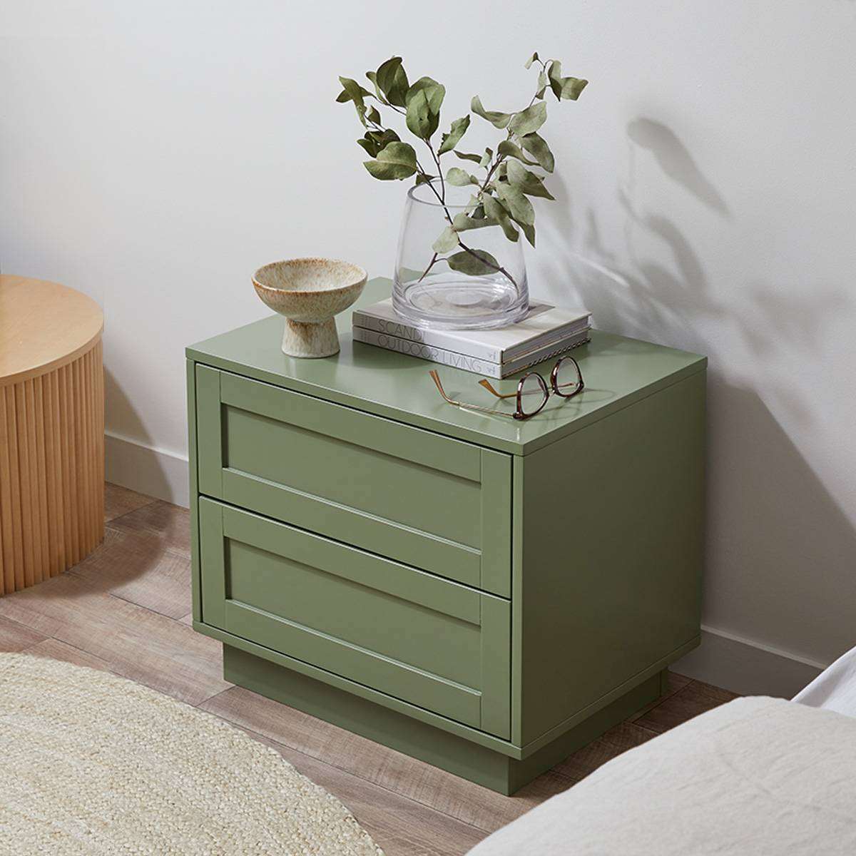 Eros Bedside Table - Sage Green | Bedroom Furniture