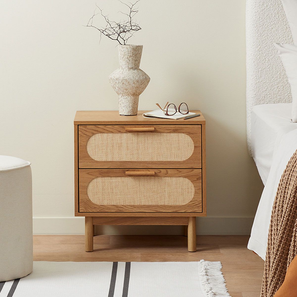 Canyon Two Drawer Bedside Table | Bedroom Furniture