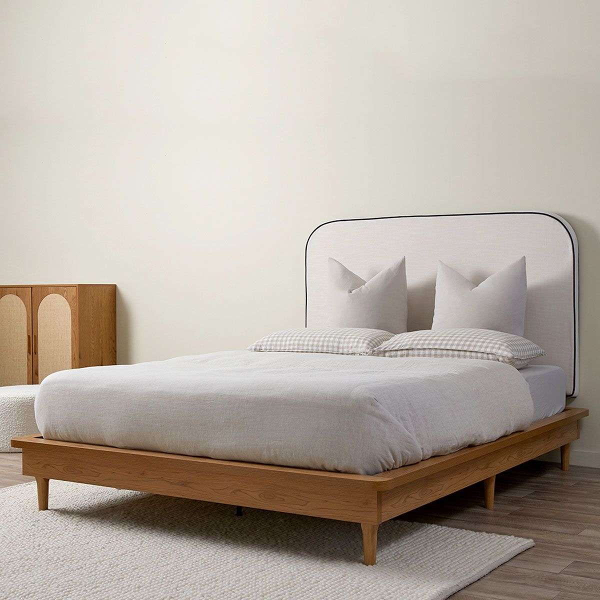 Queen Bed Base Natural | Scandi-style Bed Base | Mocka NZ