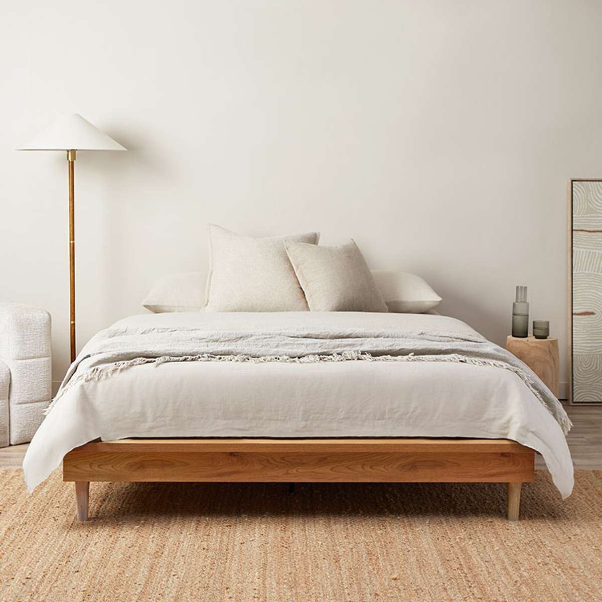 Queen Bed Base - Natural - Mocka New Zealand