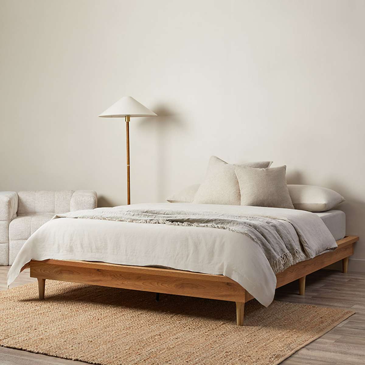 Queen Bed Base - Natural - Mocka New Zealand