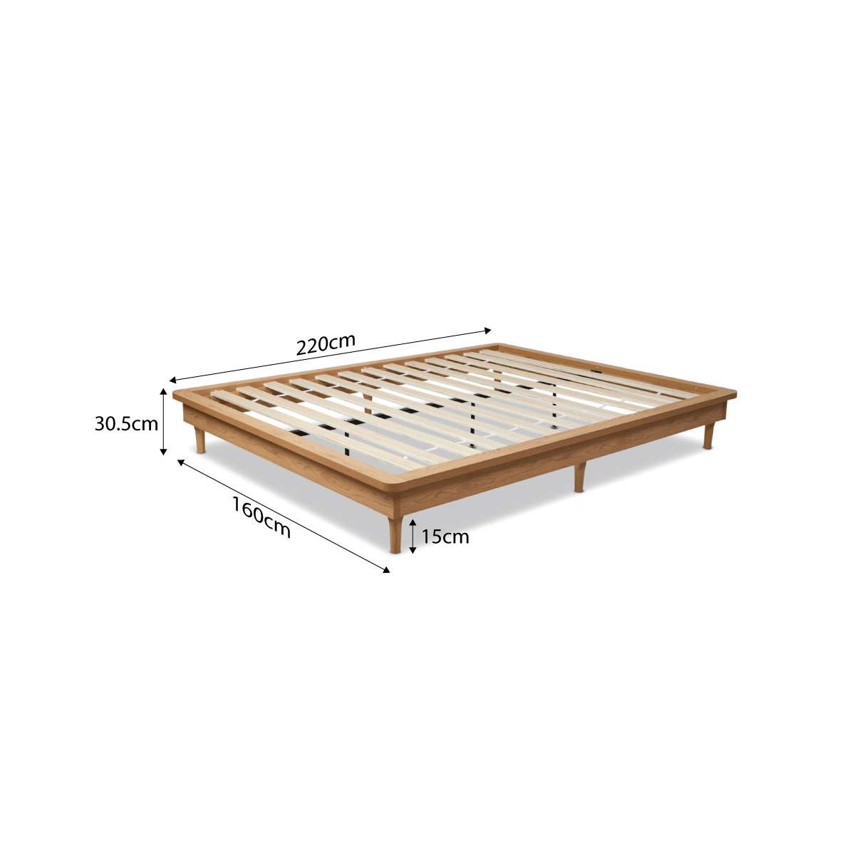 Queen Bed Base Natural | Scandi-style Bed Base | Mocka NZ