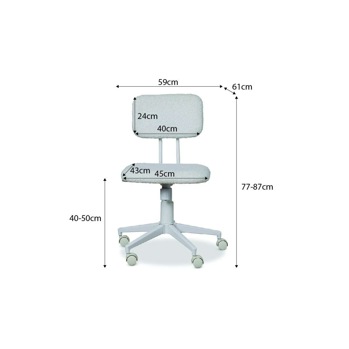 Bobby Office Chair - White | Office Furniture | Mocka NZ