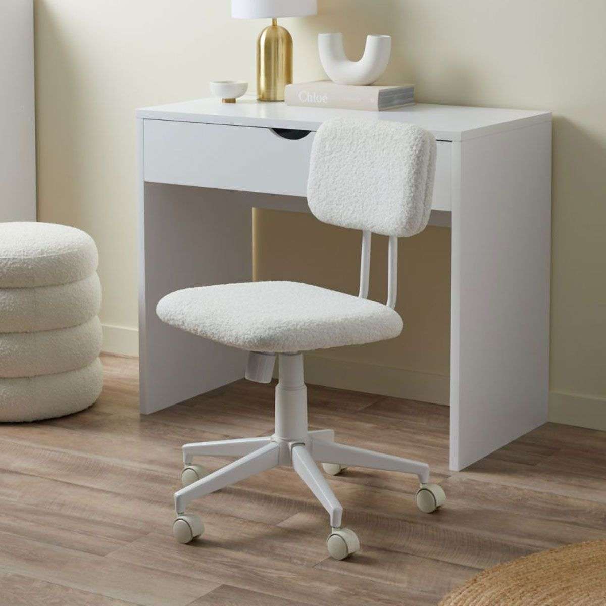 Bobby Office Chair - White | Office Furniture | Mocka NZ