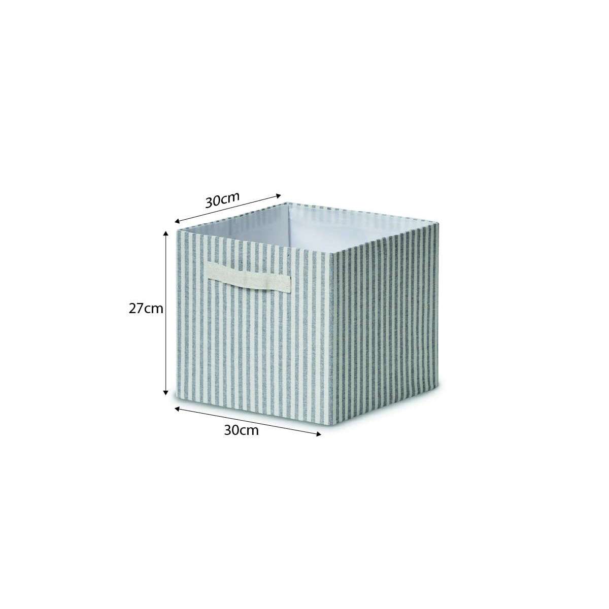 Hamptons Stripe Cube Basket | Storage | Mocka NZ