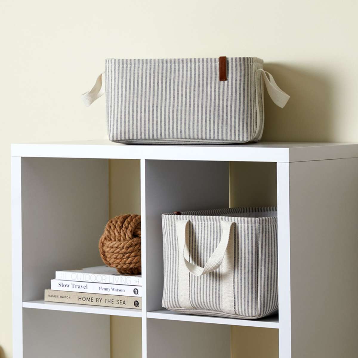 Hamptons Stripe Storage Baskets - Set of 2 | Décor