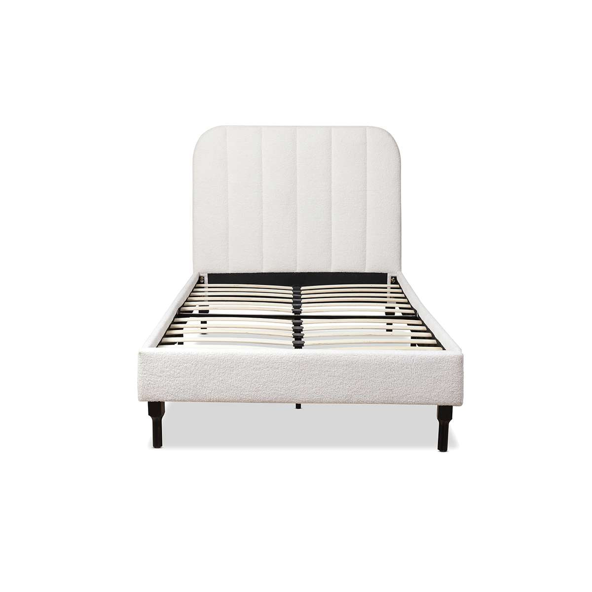 Belinda Boucle Teddy Single Bed - Ivory - Mocka New Zealand