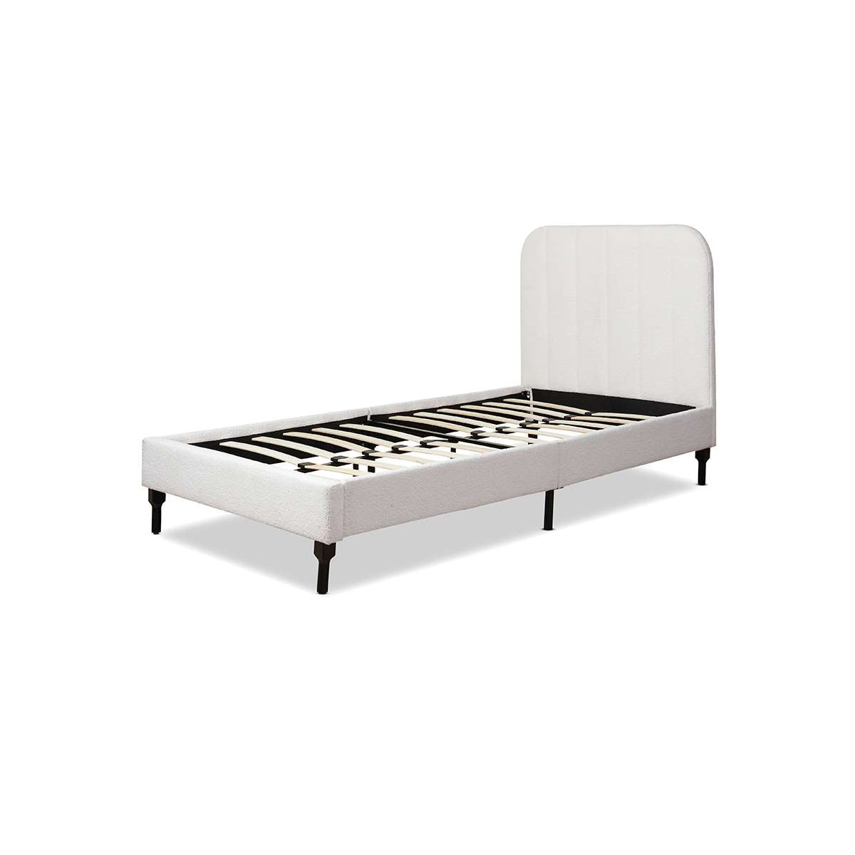 Belinda Boucle Teddy Single Bed - Ivory - Mocka New Zealand