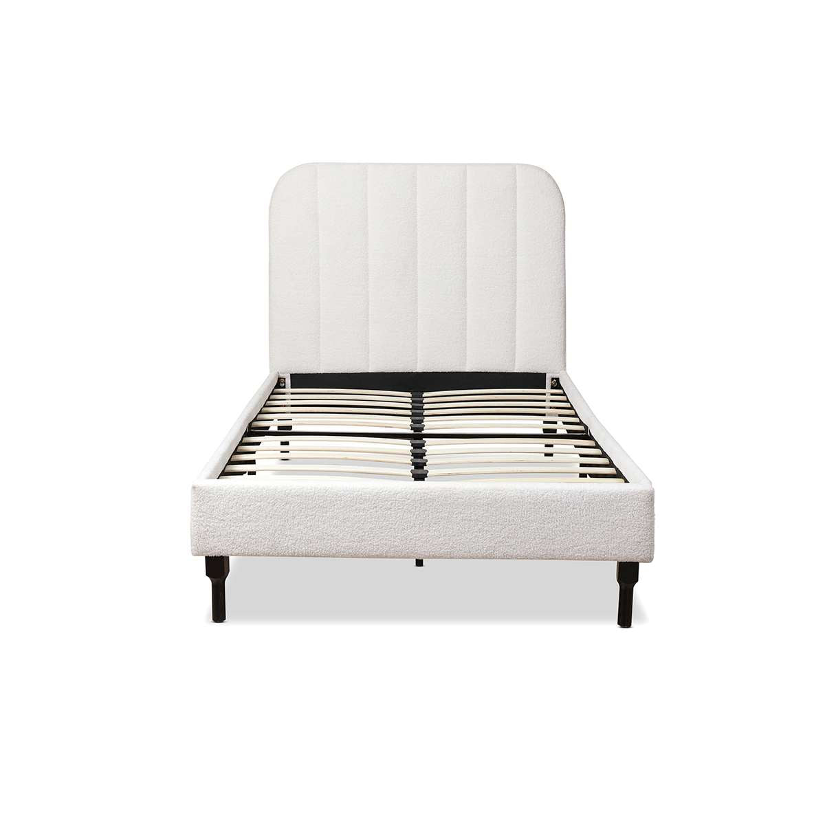 Belinda Boucle Teddy King Single Bed - Ivory - Mocka New Zealand