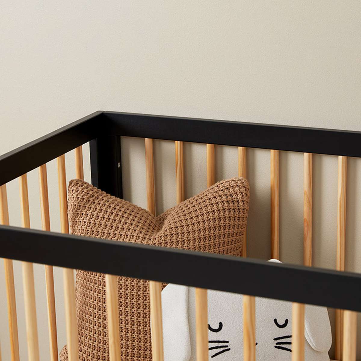 Aspen Classic Cot - Black/Natural - Mocka New Zealand