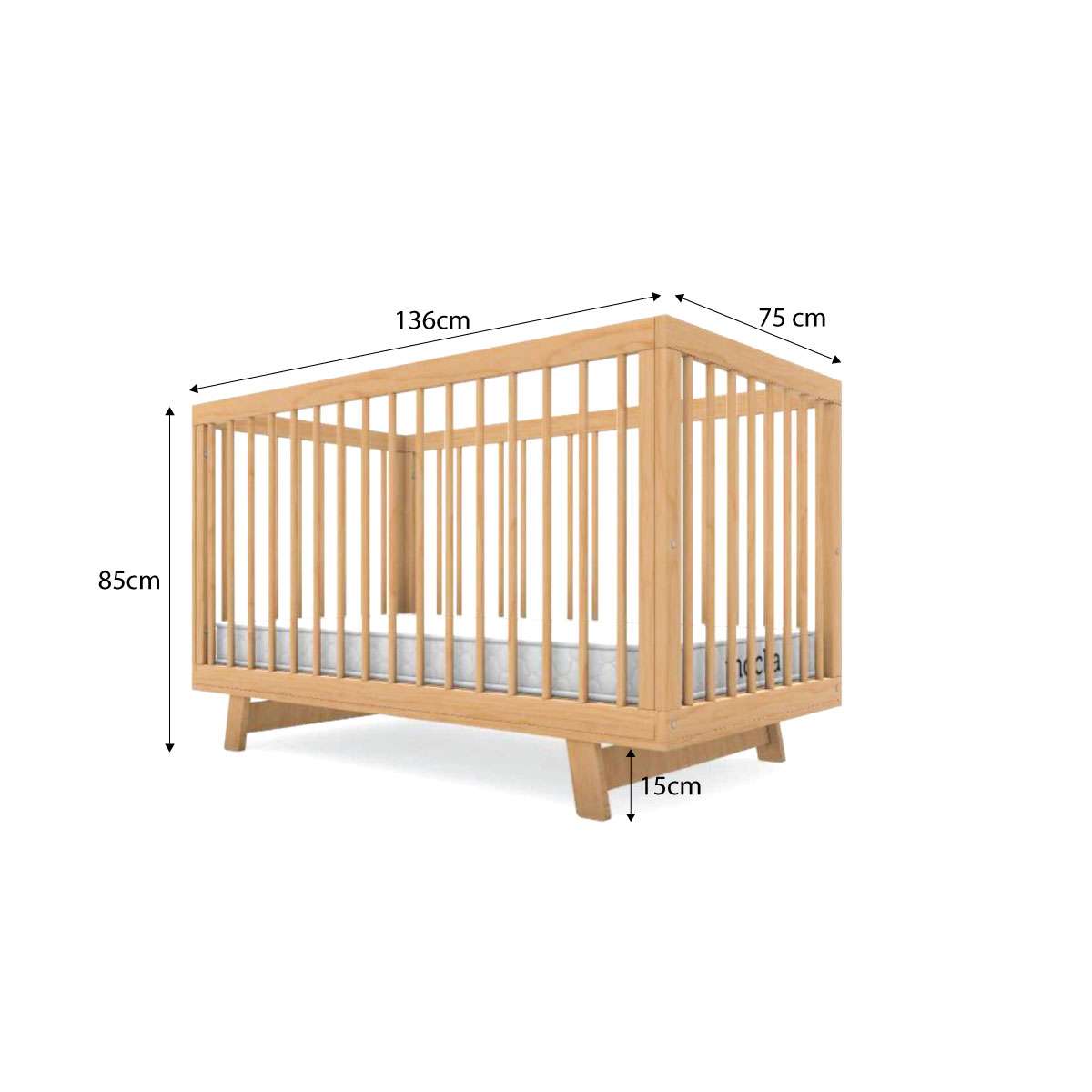 Aspen Natural 3-in-1 Cot Conversion Bundle - Mocka New Zealand