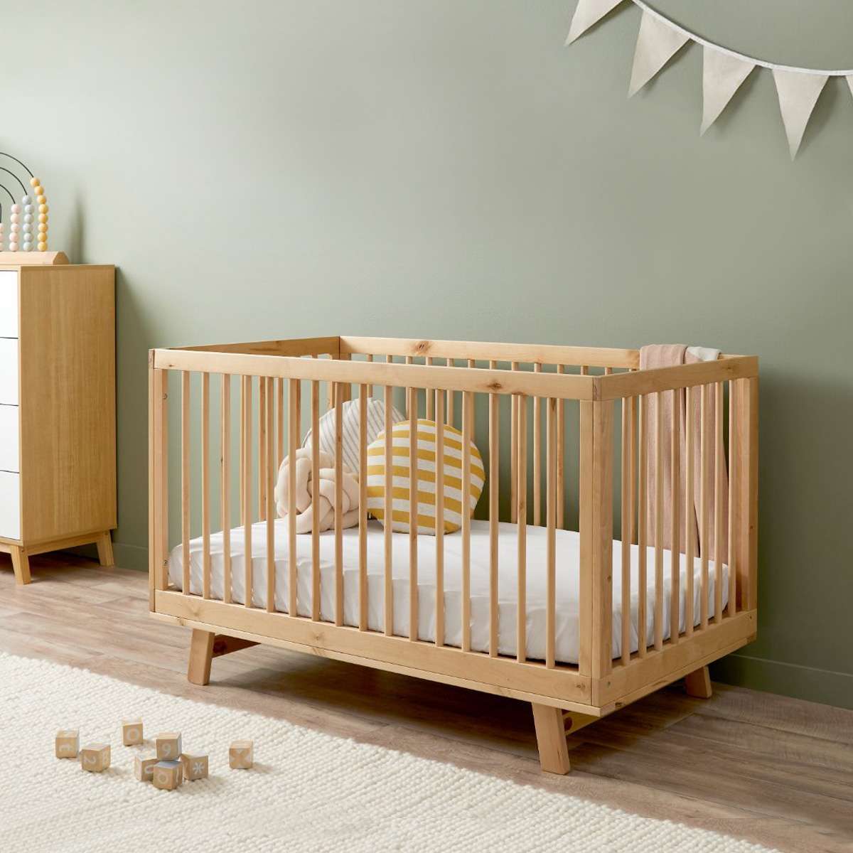 Aspen Natural 3-in-1 Cot Conversion Bundle - Mocka New Zealand