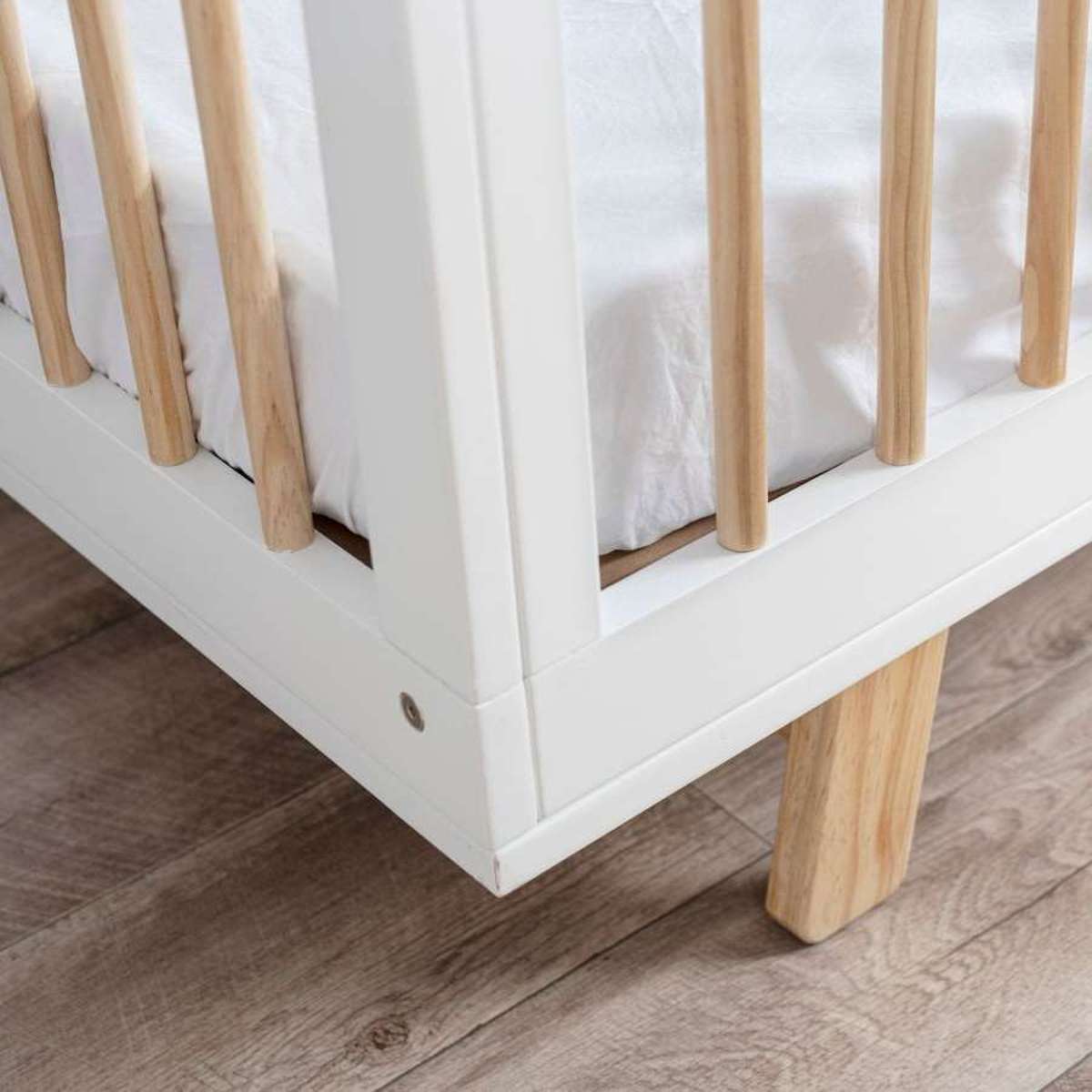 Aspen Classic Cot - White/Natural - Mocka New Zealand