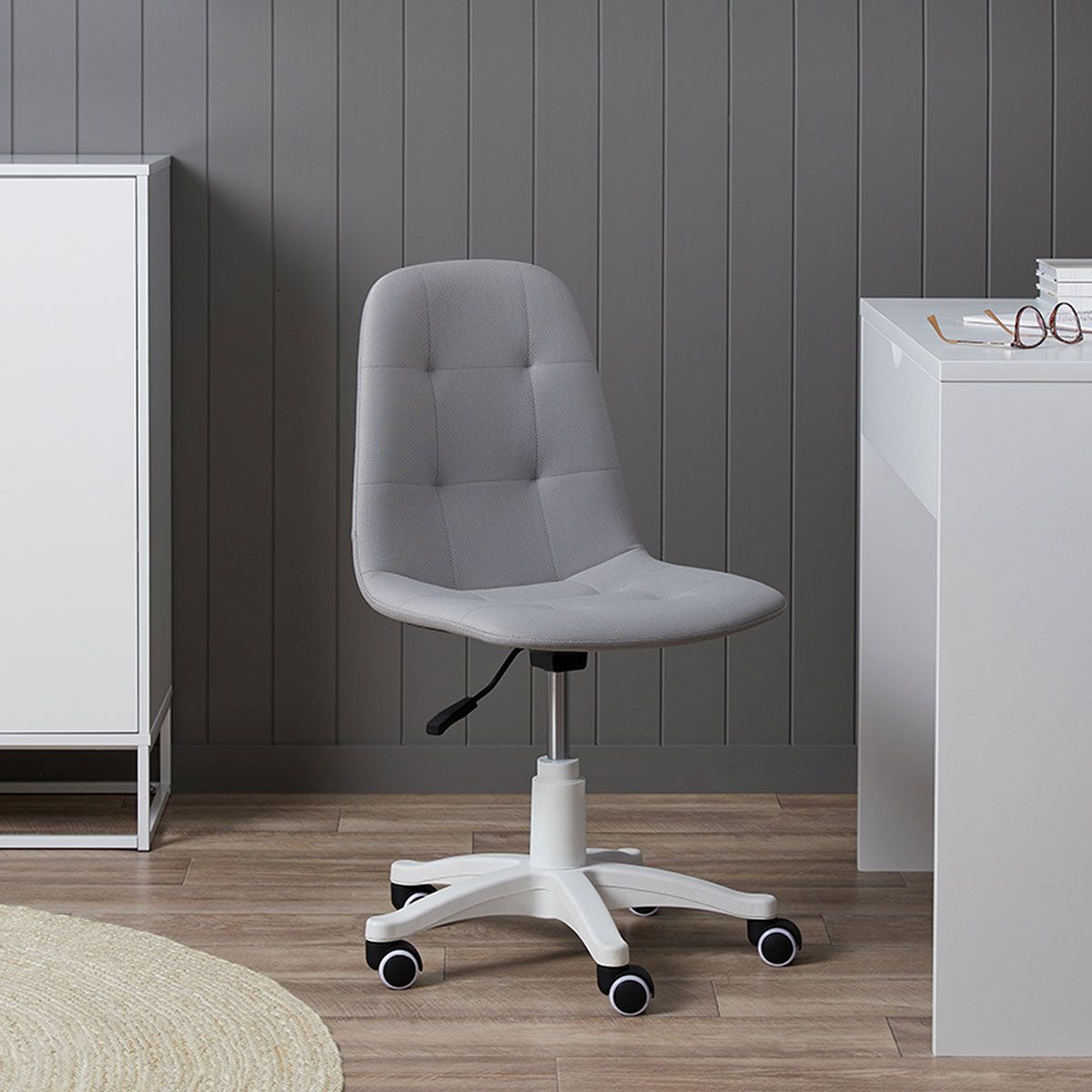 Grey desk stool sales