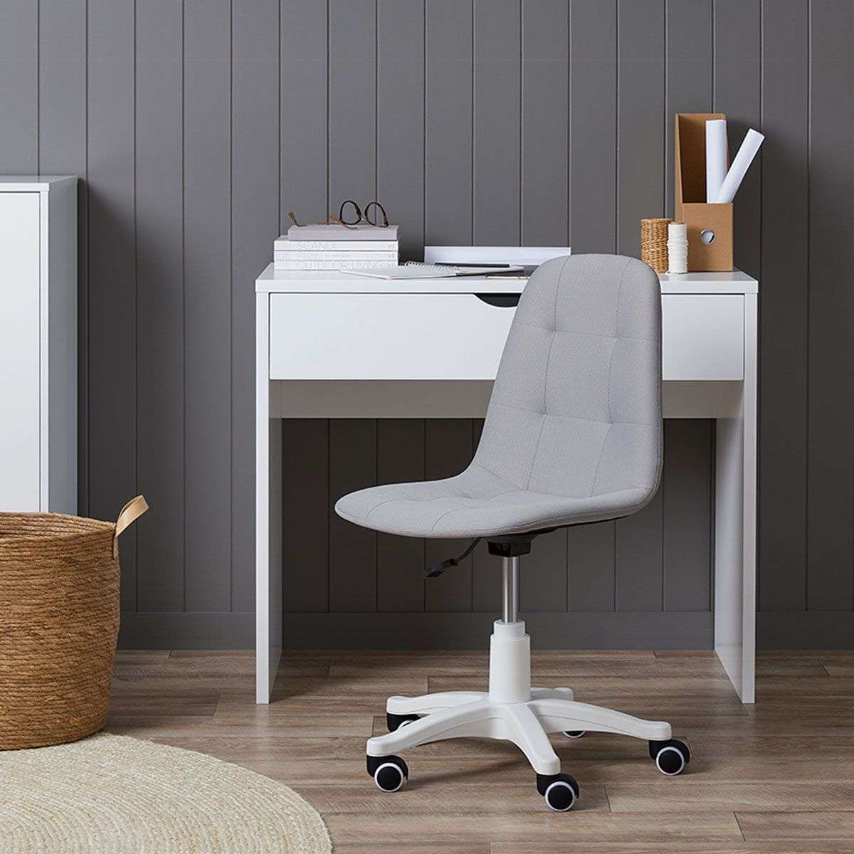 Stevie Desk Chair - Grey | Office Furniture | Mocka NZ