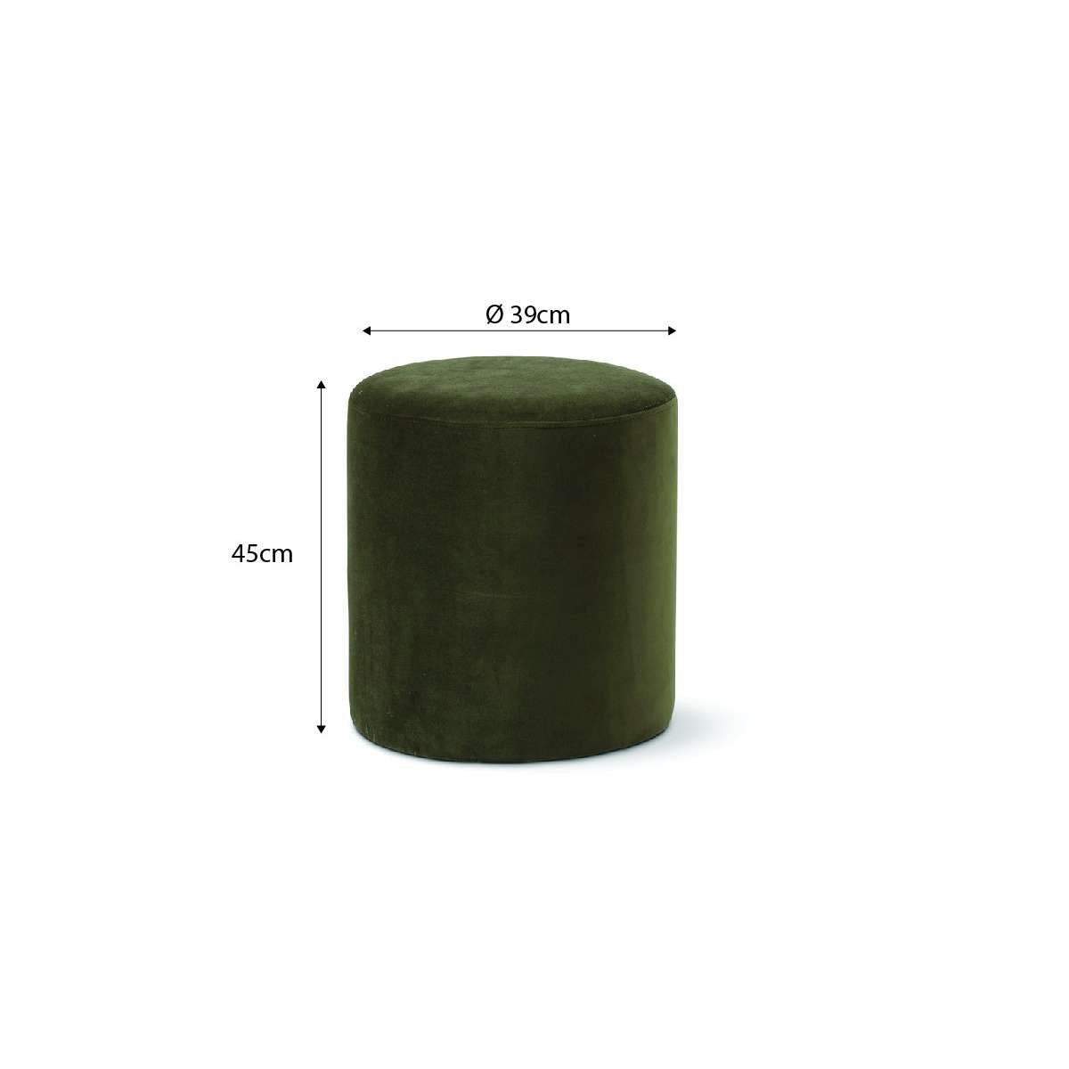 Velvet Ottoman Small Olive Green | Home Furniture | Mocka NZ