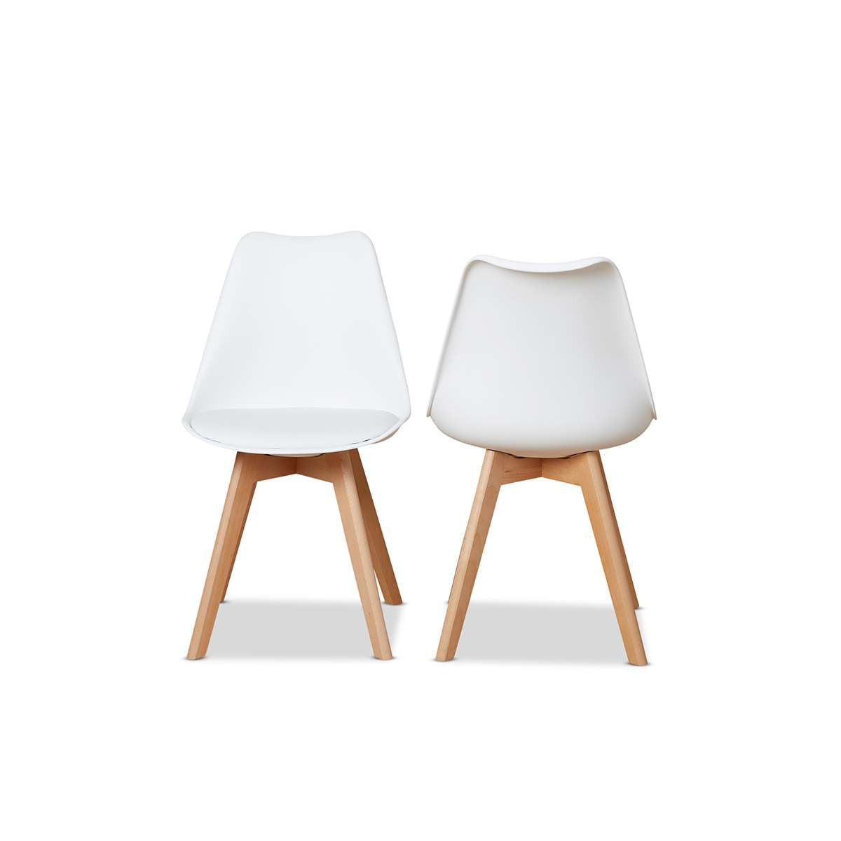 Contemporary Dining Chairs Set of 2 White | Dining Furniture