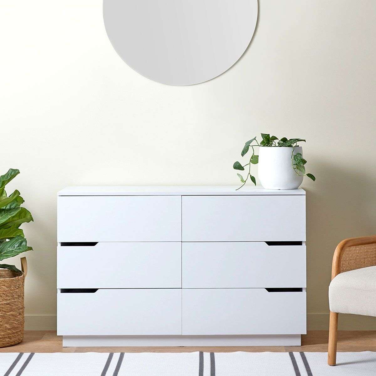 Zack Six Drawer - White Bundle - Mocka New Zealand