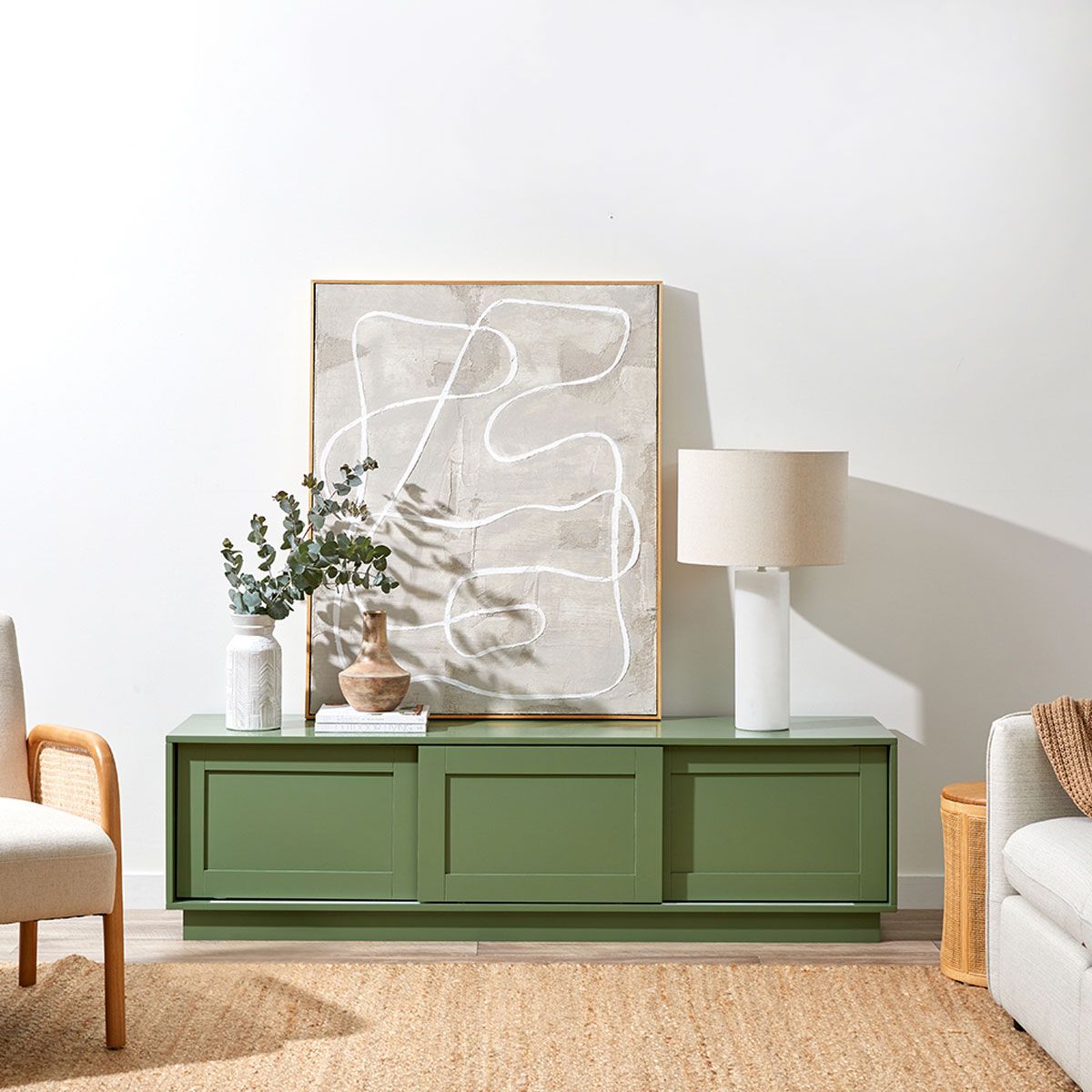 Eros Entertainment Unit - Sage Green | Home Furniture