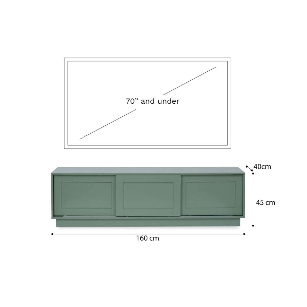 Eros Entertainment Unit - Sage Green | Home Furniture