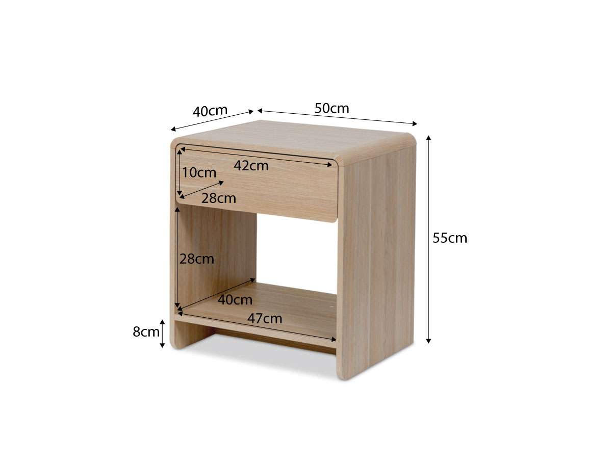 Owen Bedside Table - Natural | Bedroom Furniture | Mocka NZ