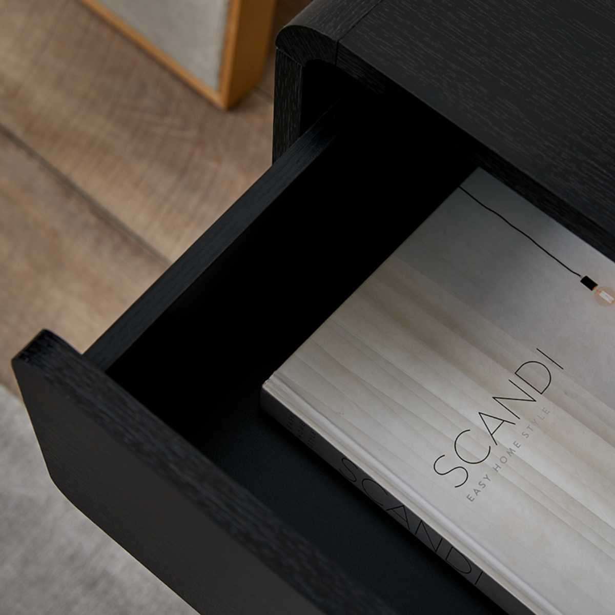 Owen Bedside Table - Black | Bedroom Furniture | Mocka NZ