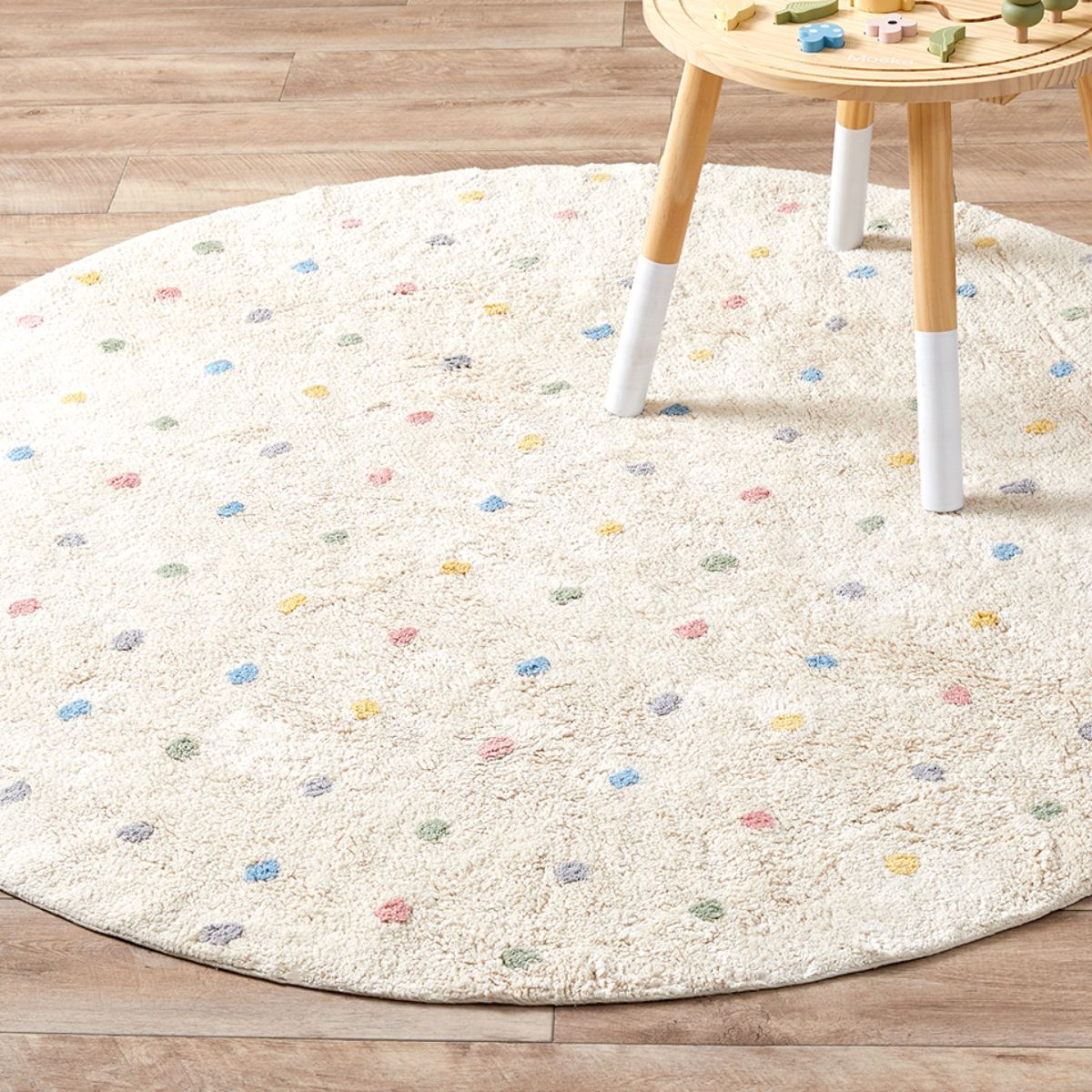 Addy Round Spot Rug - Multi - Mocka New Zealand