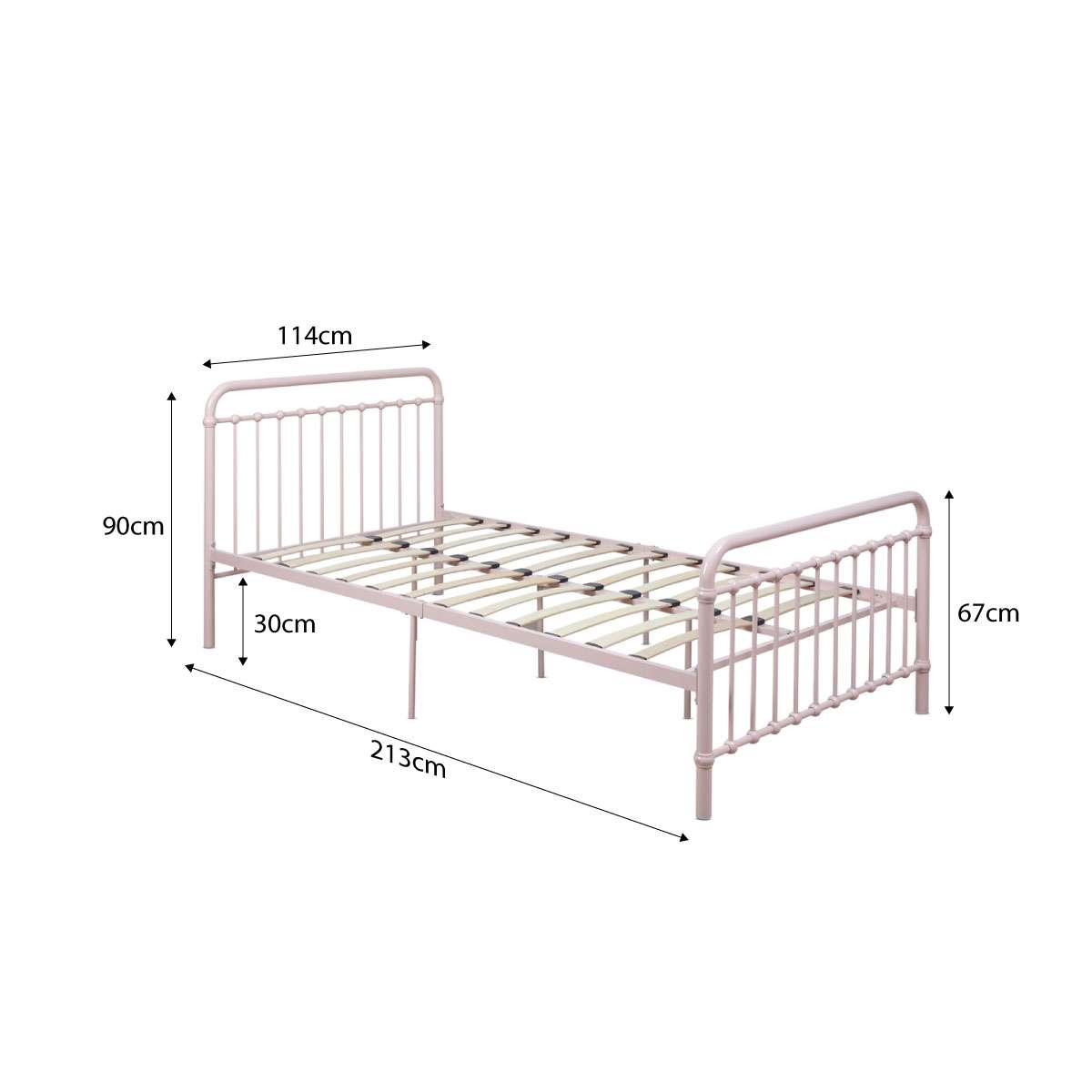 Sonata Bed King Single - Pink | Kids Furniture | Mocka NZ