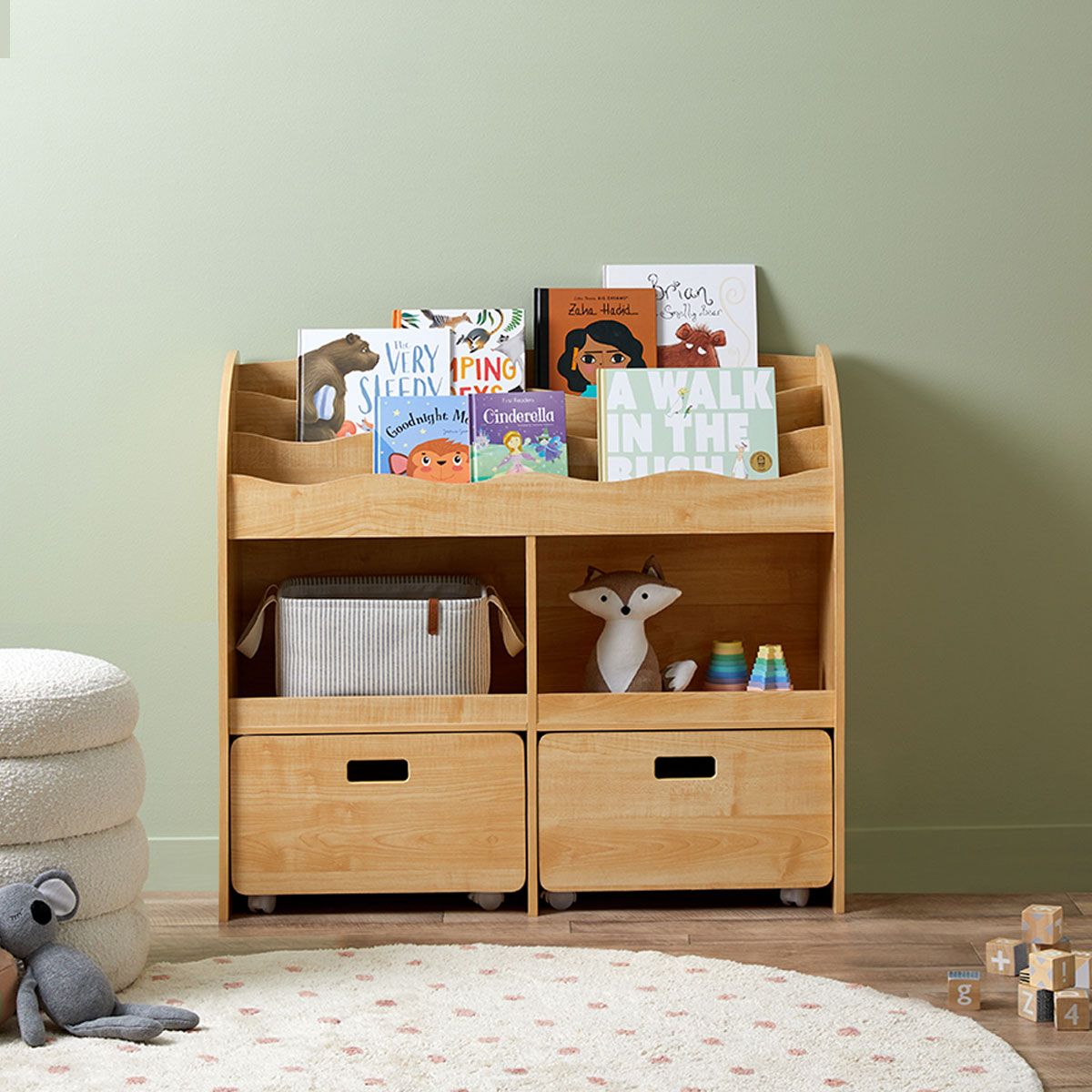 Theo Kids Bookshelf and Toy Drawer Organiser - Mocka New Zealand