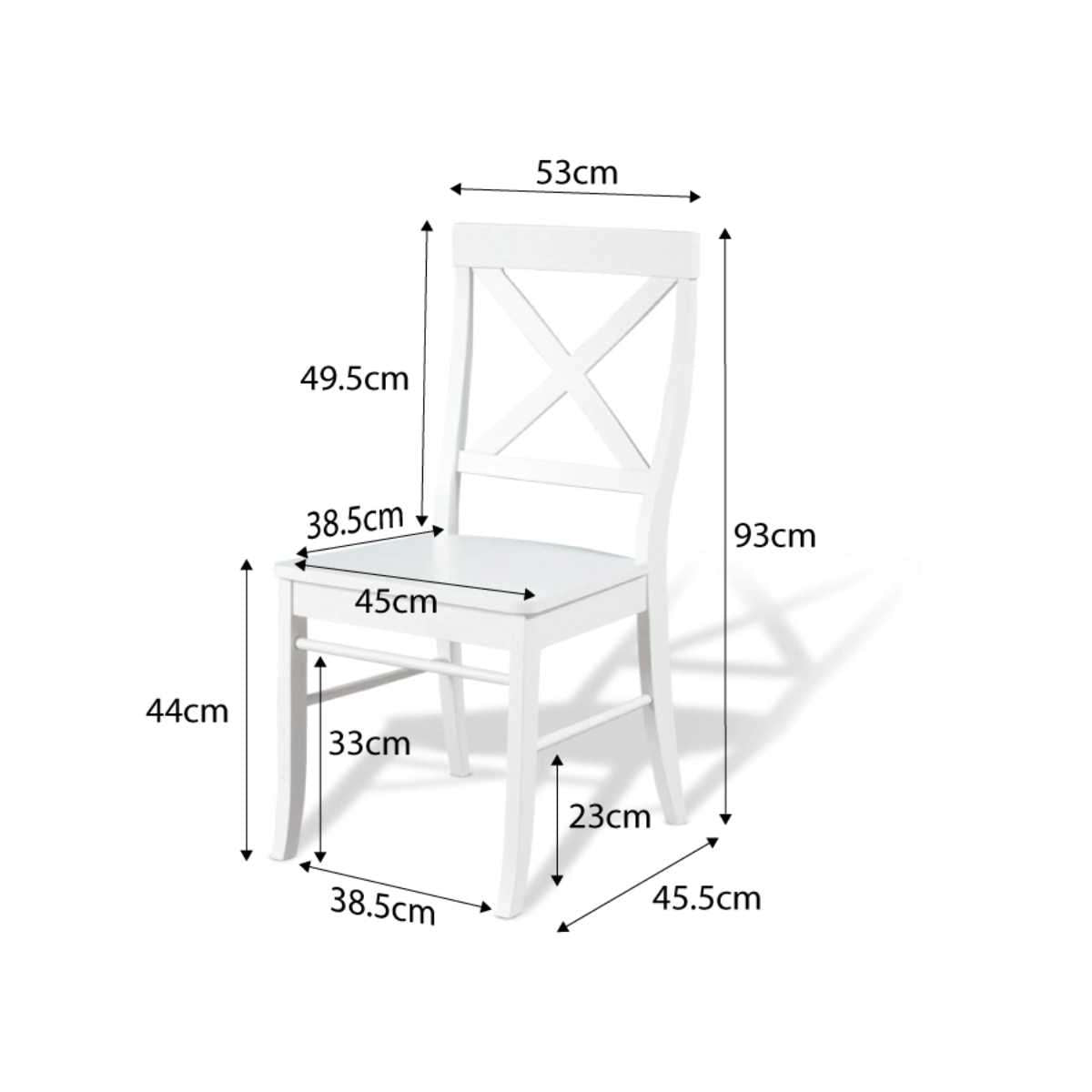 Hamptons Dining Chair - Set of 2 - White - Mocka New Zealand