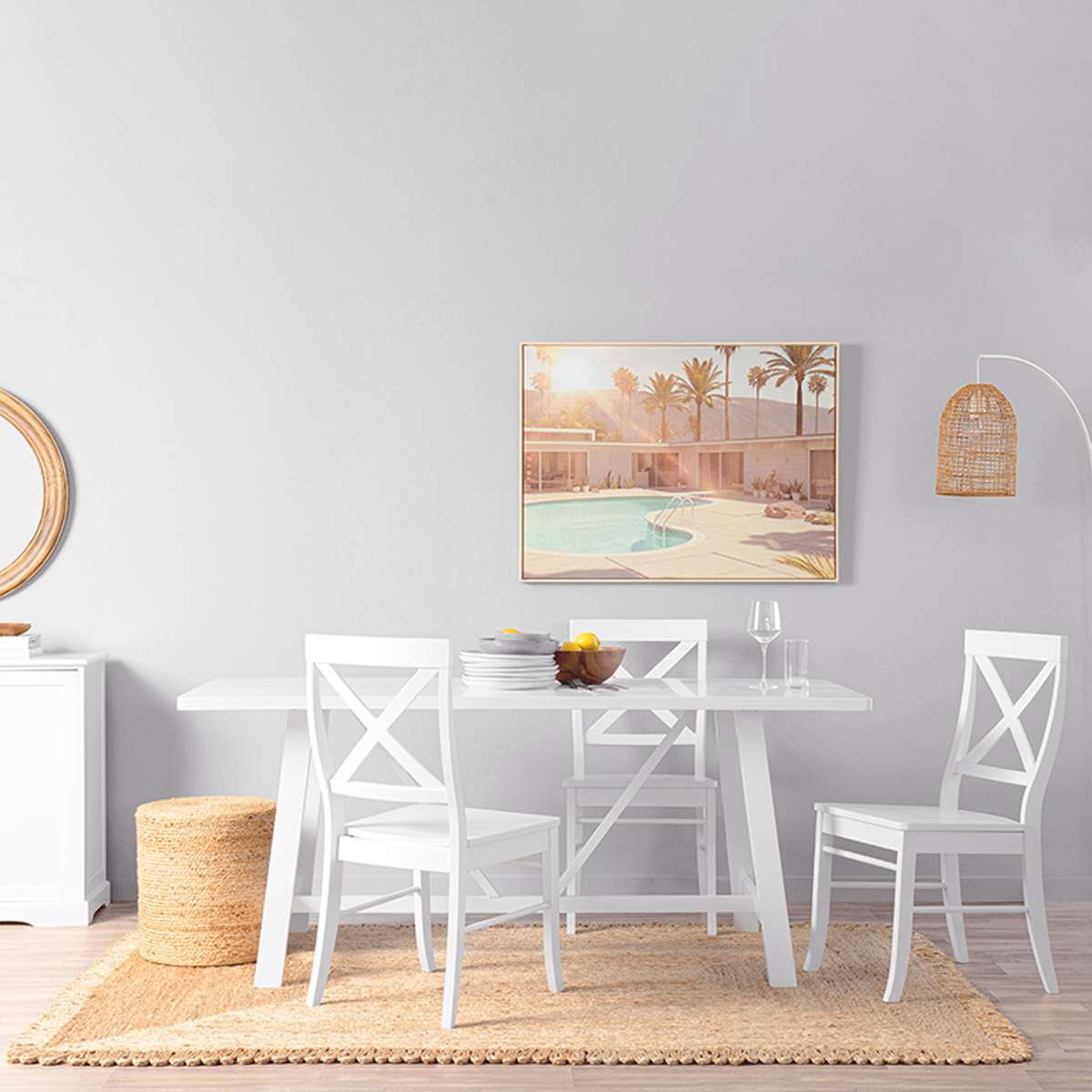 Mocka Hamptons Dining Chair Set of 2 White Dining Furniture