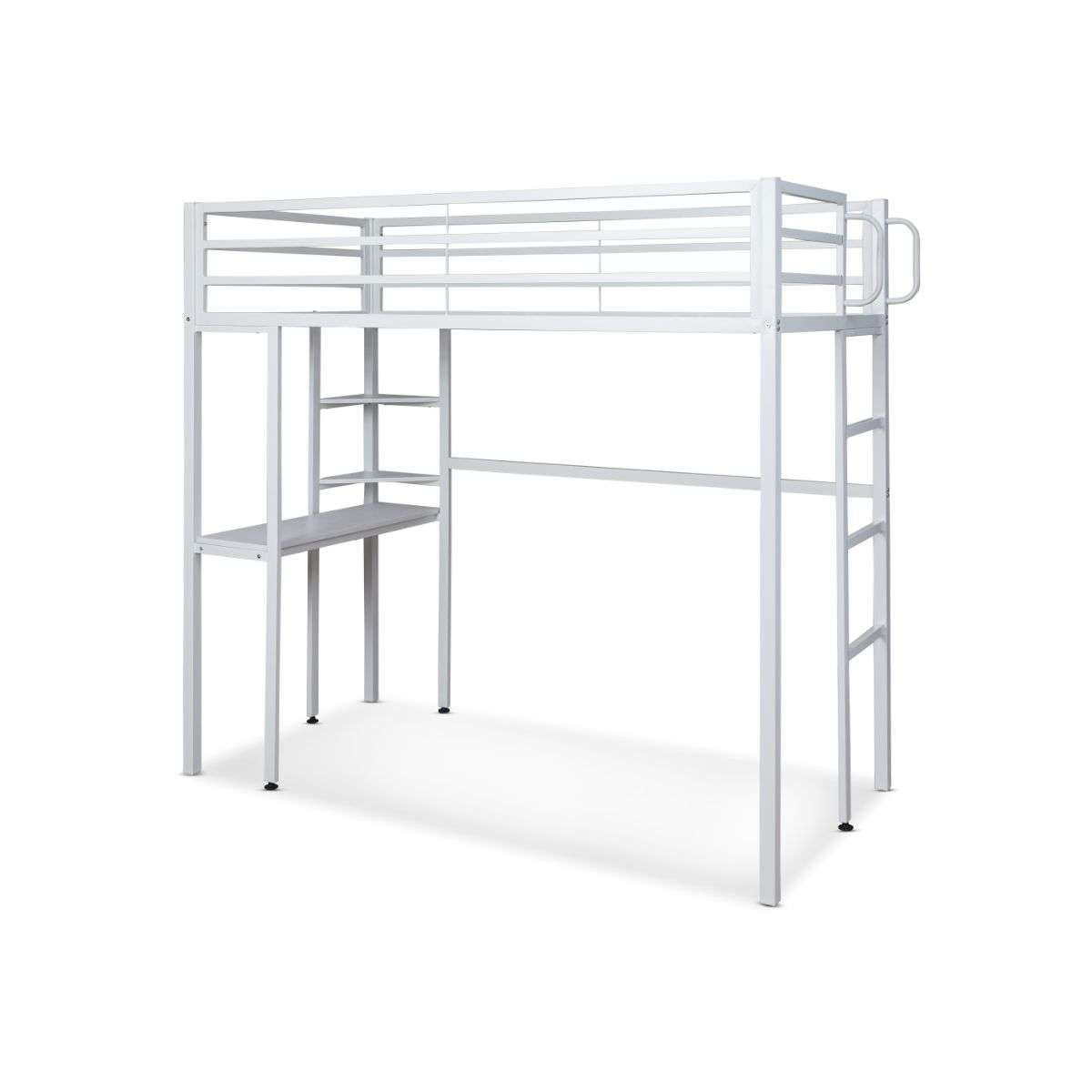 Lacie Metal Loft Bed with Desk - Mocka New Zealand