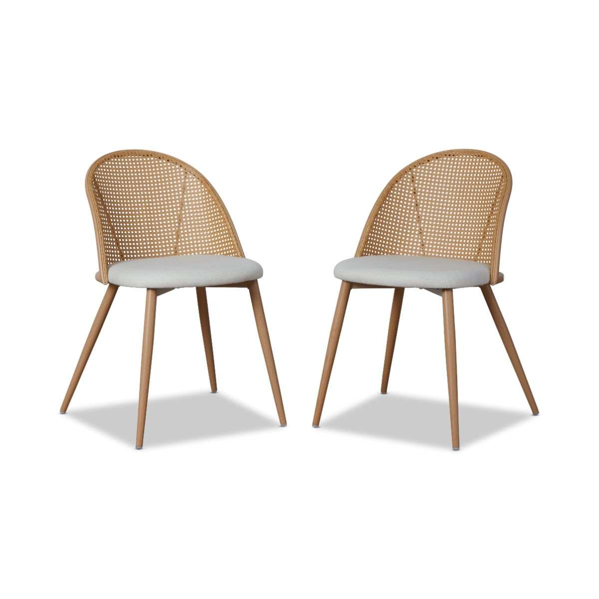 Avila Dining Chair - Set of 2 - Natural - Mocka New Zealand