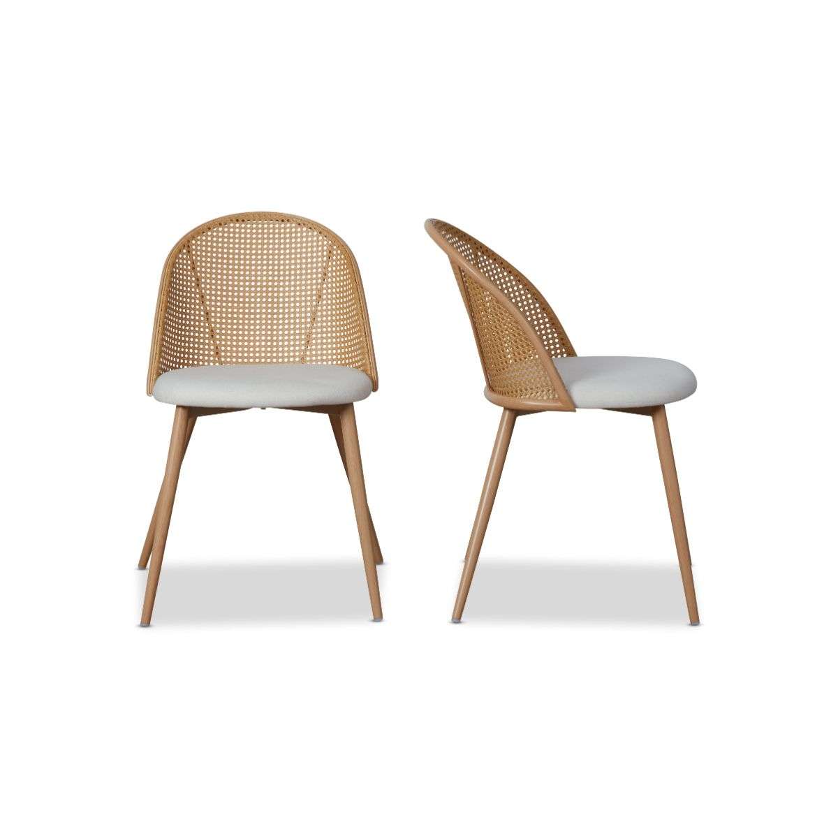 Avila Dining Chair - Set of 2 - Natural - Mocka New Zealand