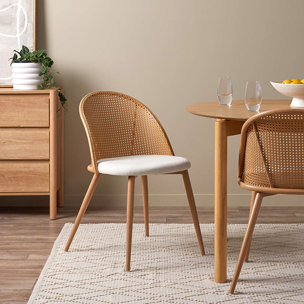 Avila Dining Chair - Set of 2 - Natural - Mocka New Zealand