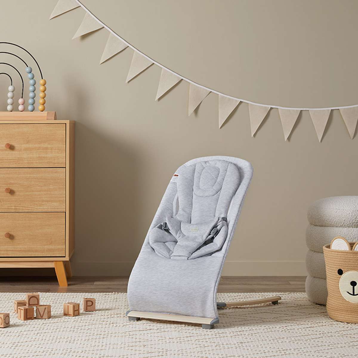 Aubrey Padded Bouncer - Soft Grey - Mocka New Zealand