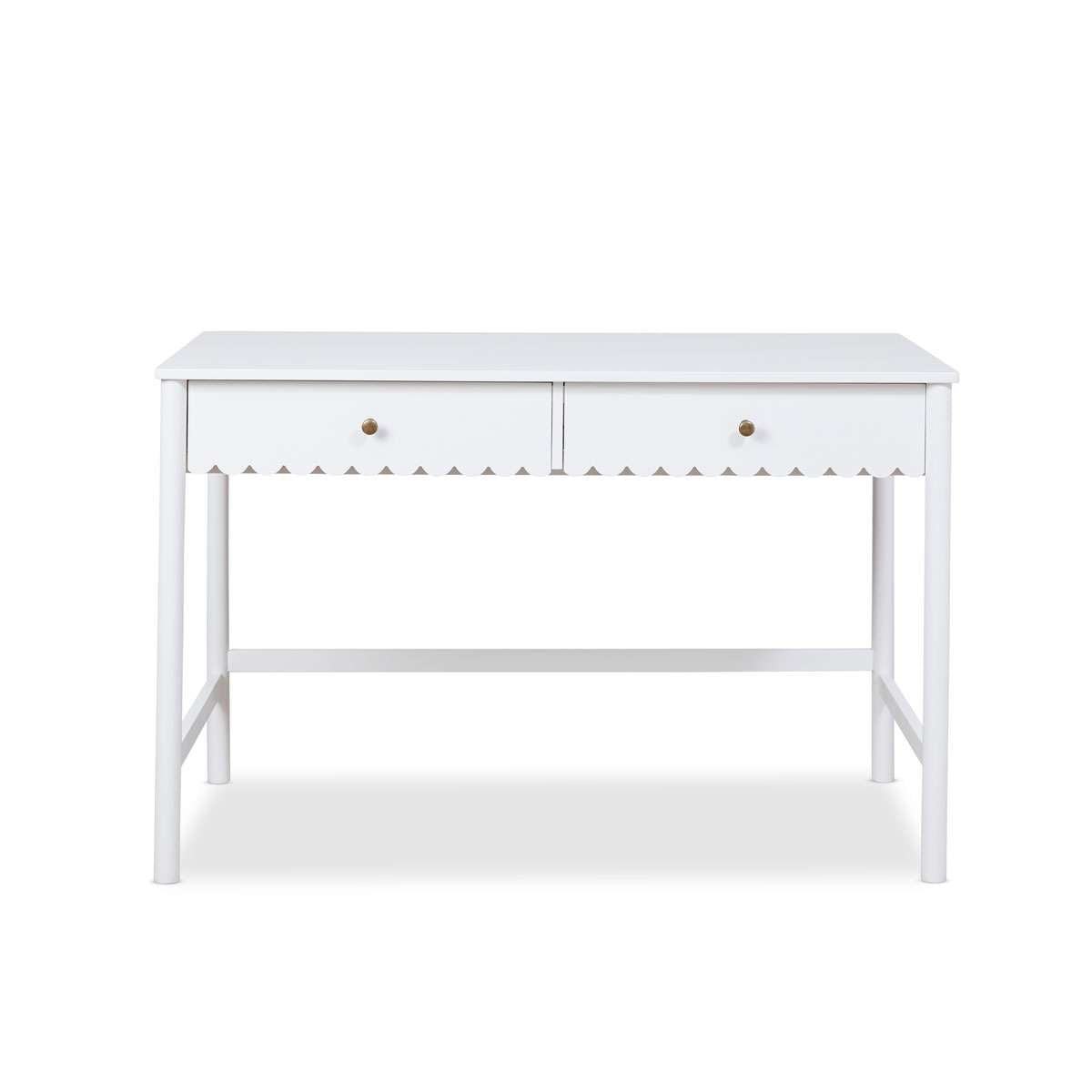 Maisie Scalloped Desk - White - Mocka New Zealand