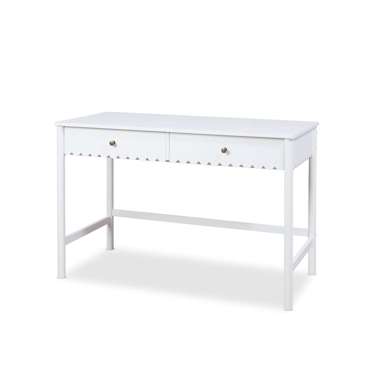 Maisie Scalloped Desk - White - Mocka New Zealand