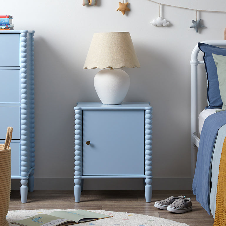 Betti Bobbin Bedside Table - Ice Blue - Mocka New Zealand