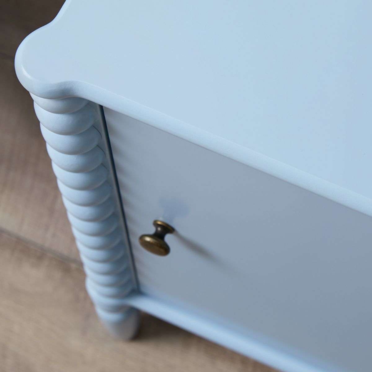 Betti Bobbin Bedside Table - Ice Blue - Mocka New Zealand