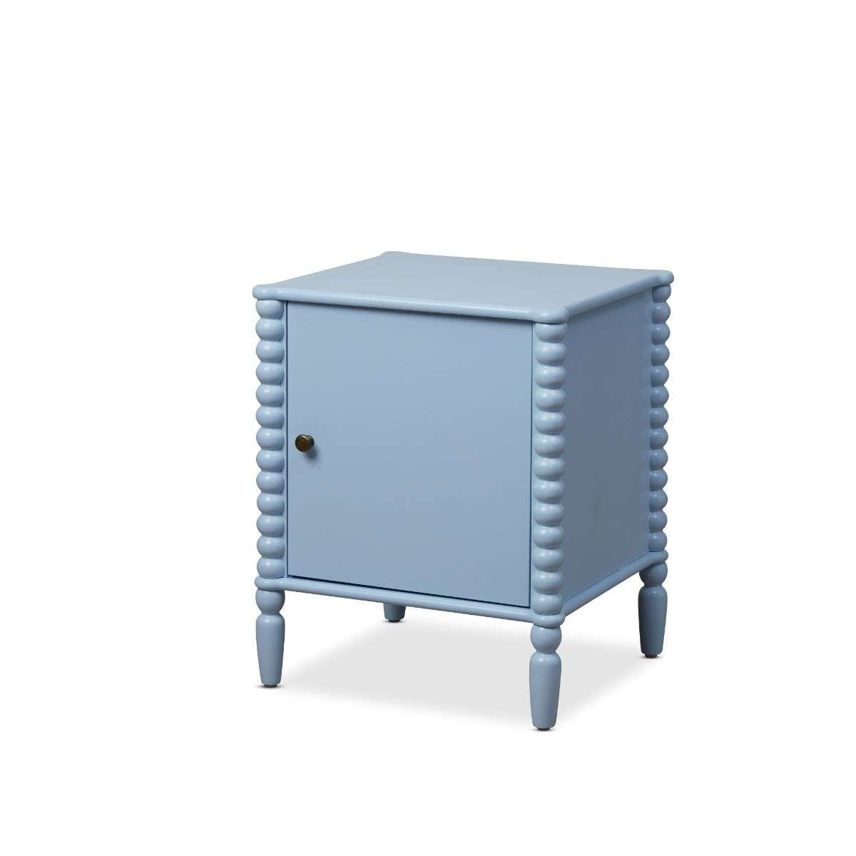 Betti Bobbin Bedside Table - Ice Blue - Mocka New Zealand