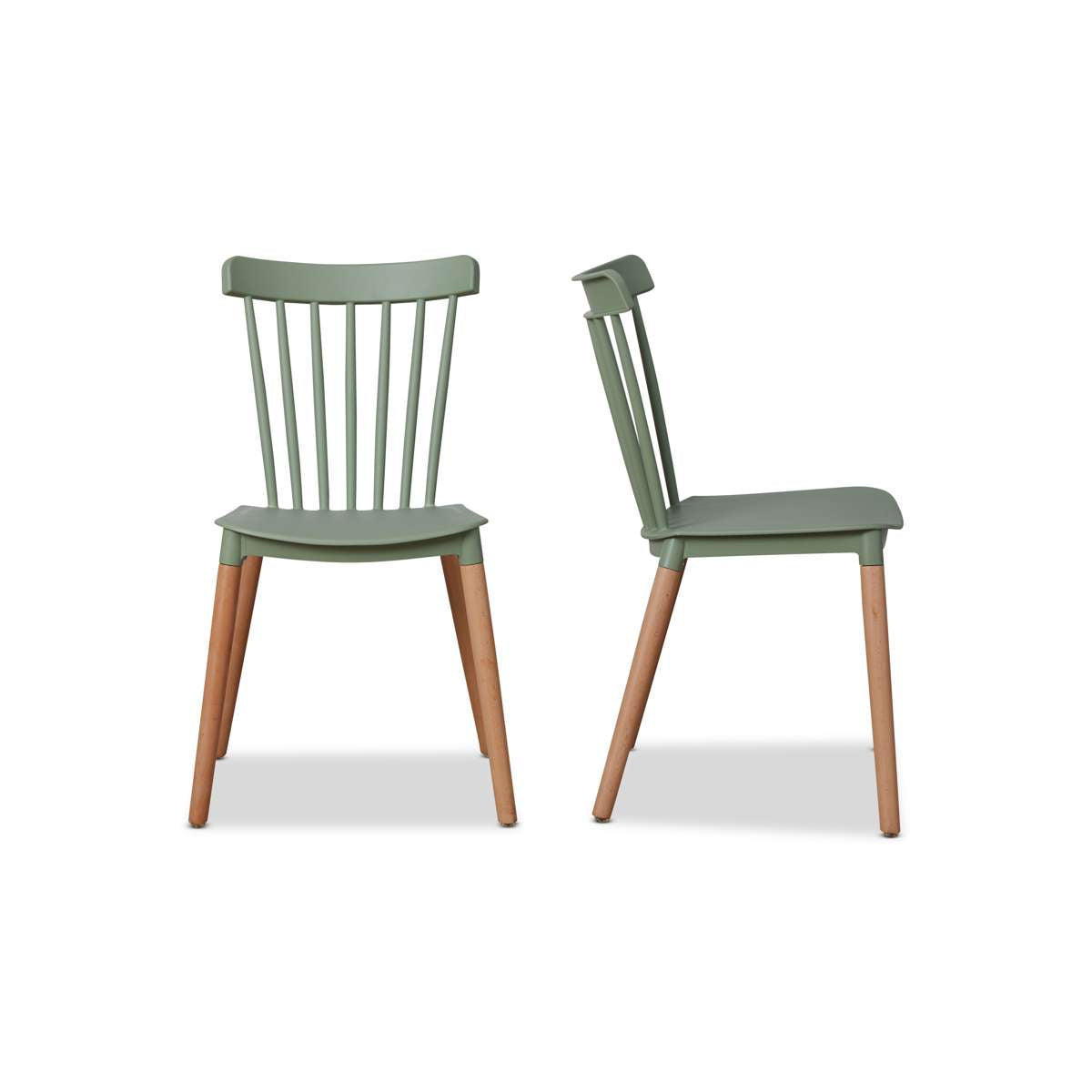 Frida Dining Chair - Set of 2 - Sage Green - Mocka New Zealand