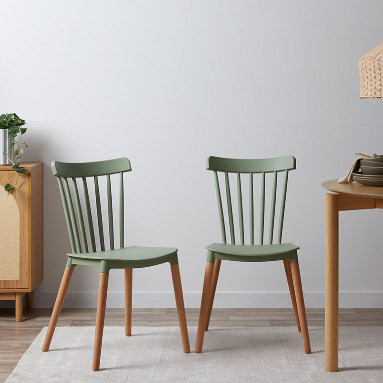 Frida Dining Chair - Set of 2 - Sage Green - Mocka New Zealand