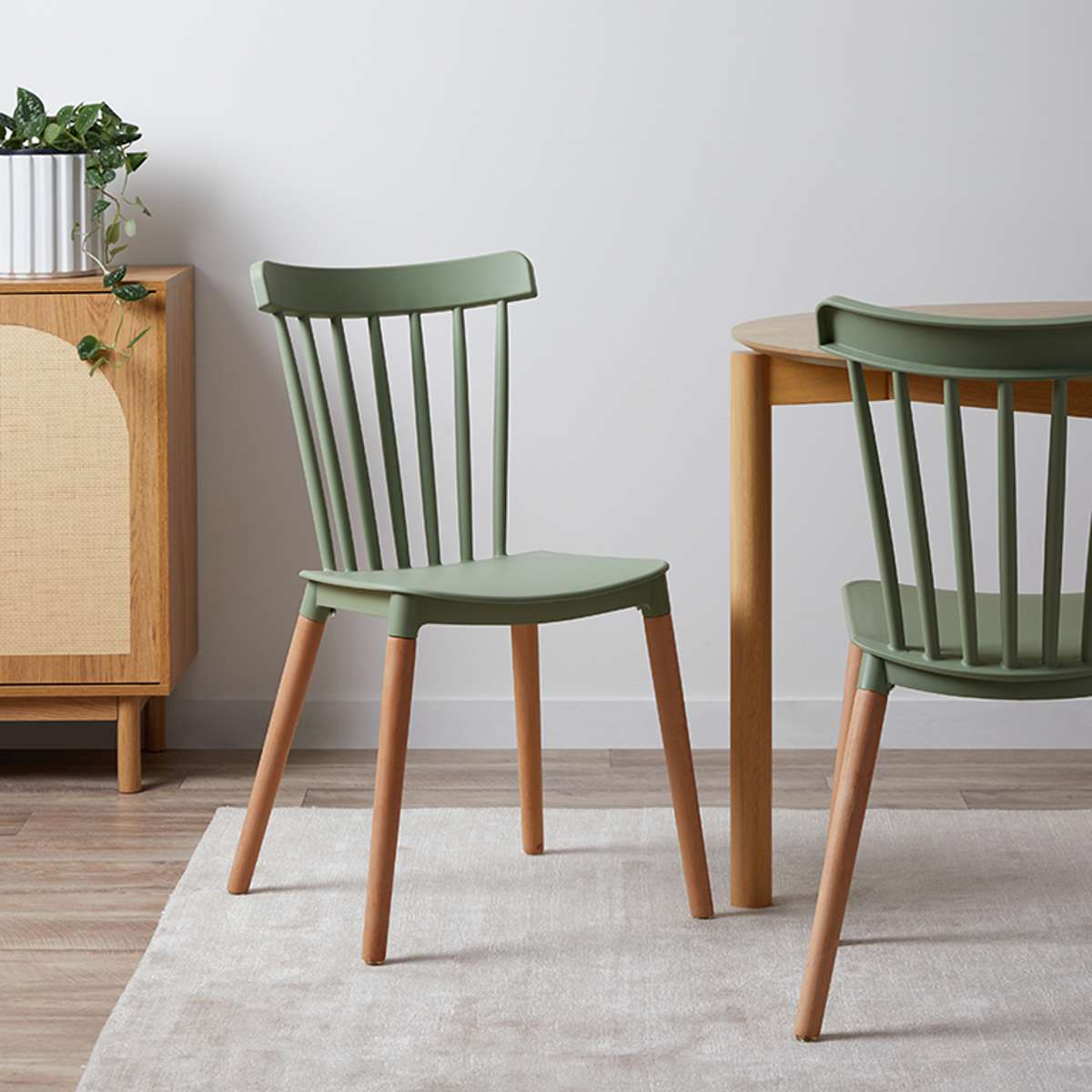 Frida Dining Chair - Set of 2 - Sage Green - Mocka New Zealand