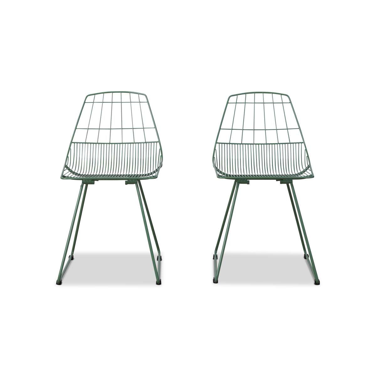 Hunter Outdoor Dining Chair Set - Forest Green | Mocka NZ